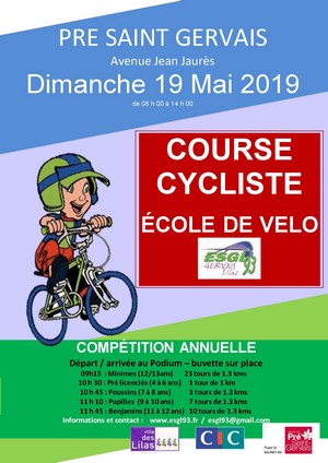 Courses Cyclistes de l'Ecole de Vélo de l'ESGL93